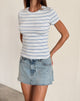 Afbeelding van Kenichi Top in Stripe Blue and White Jersey
