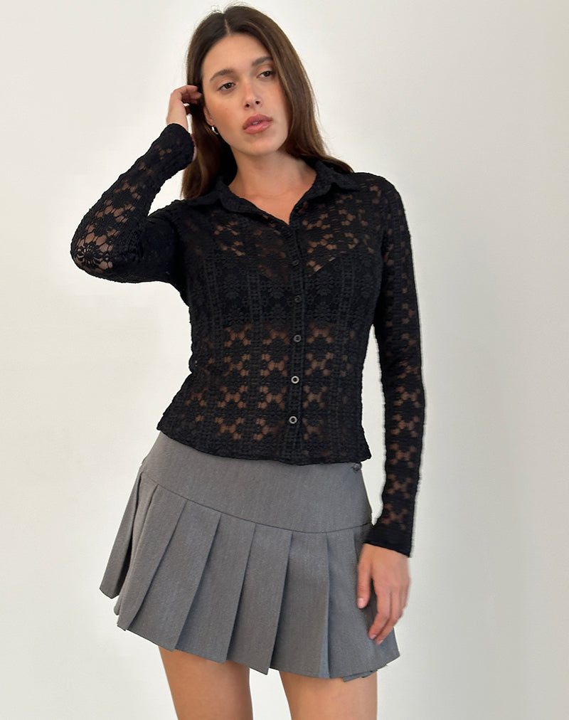 Afbeelding van Kenila Shirt in Regal Lace Zwart
