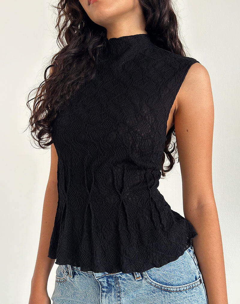 Afbeelding van Kimbra Top in Textured Black
