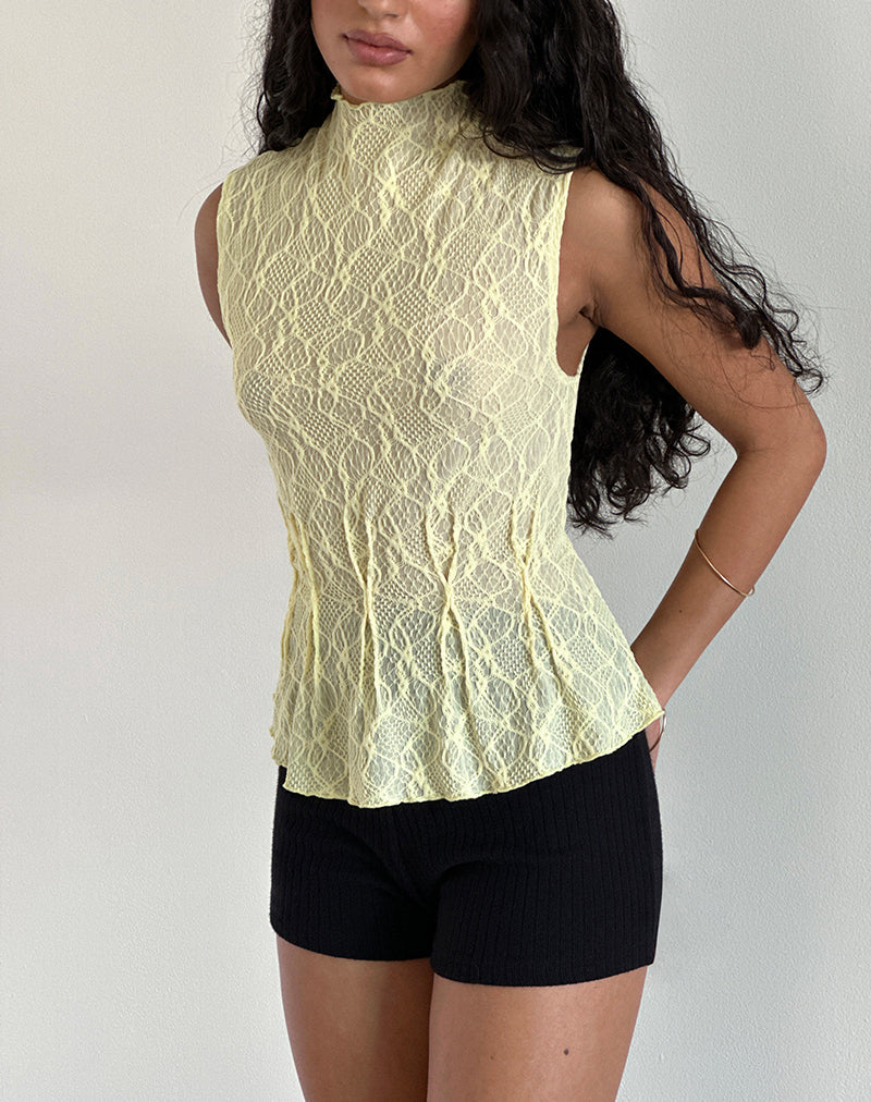 Kimbra Top in geel structuur