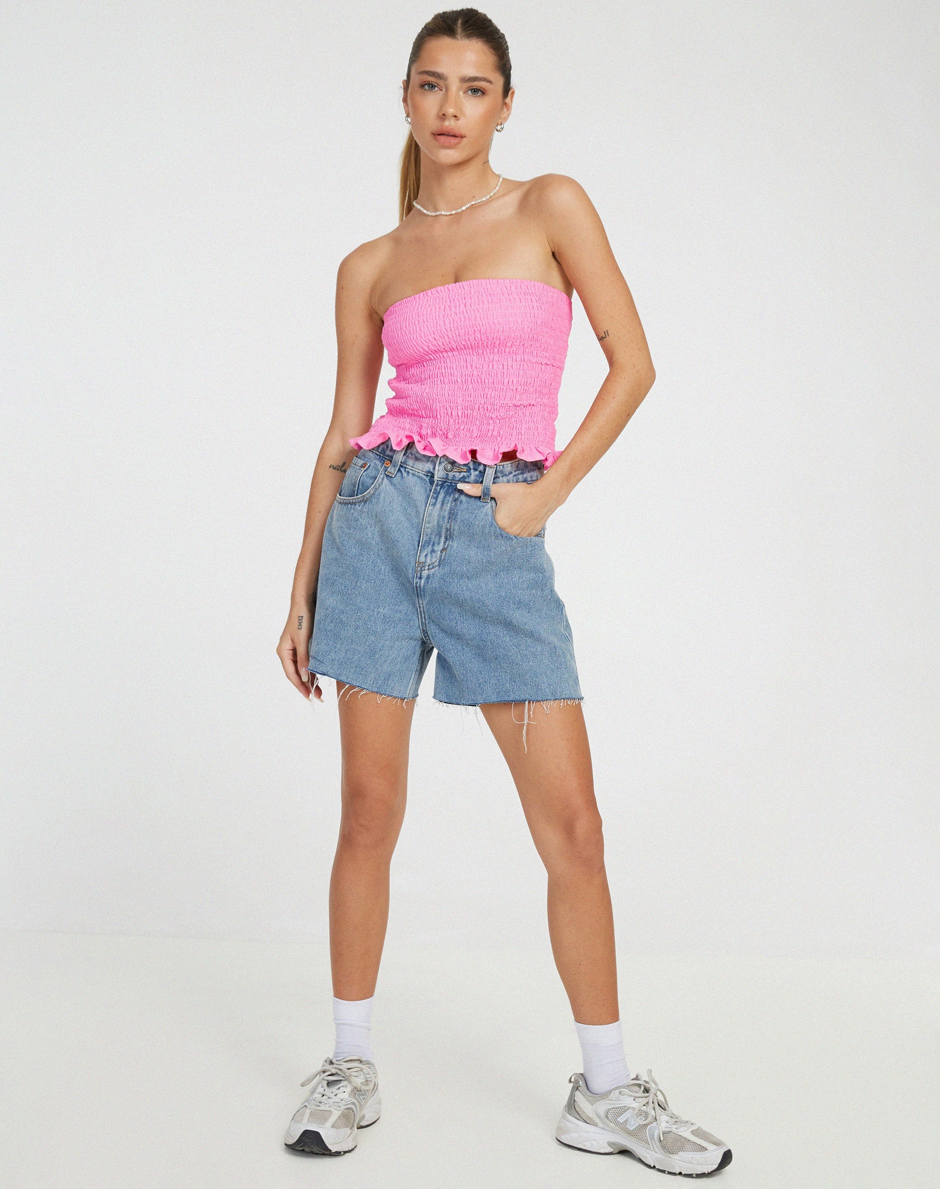Afbeelding van Kiyo Bandeau Top in Bubblegum