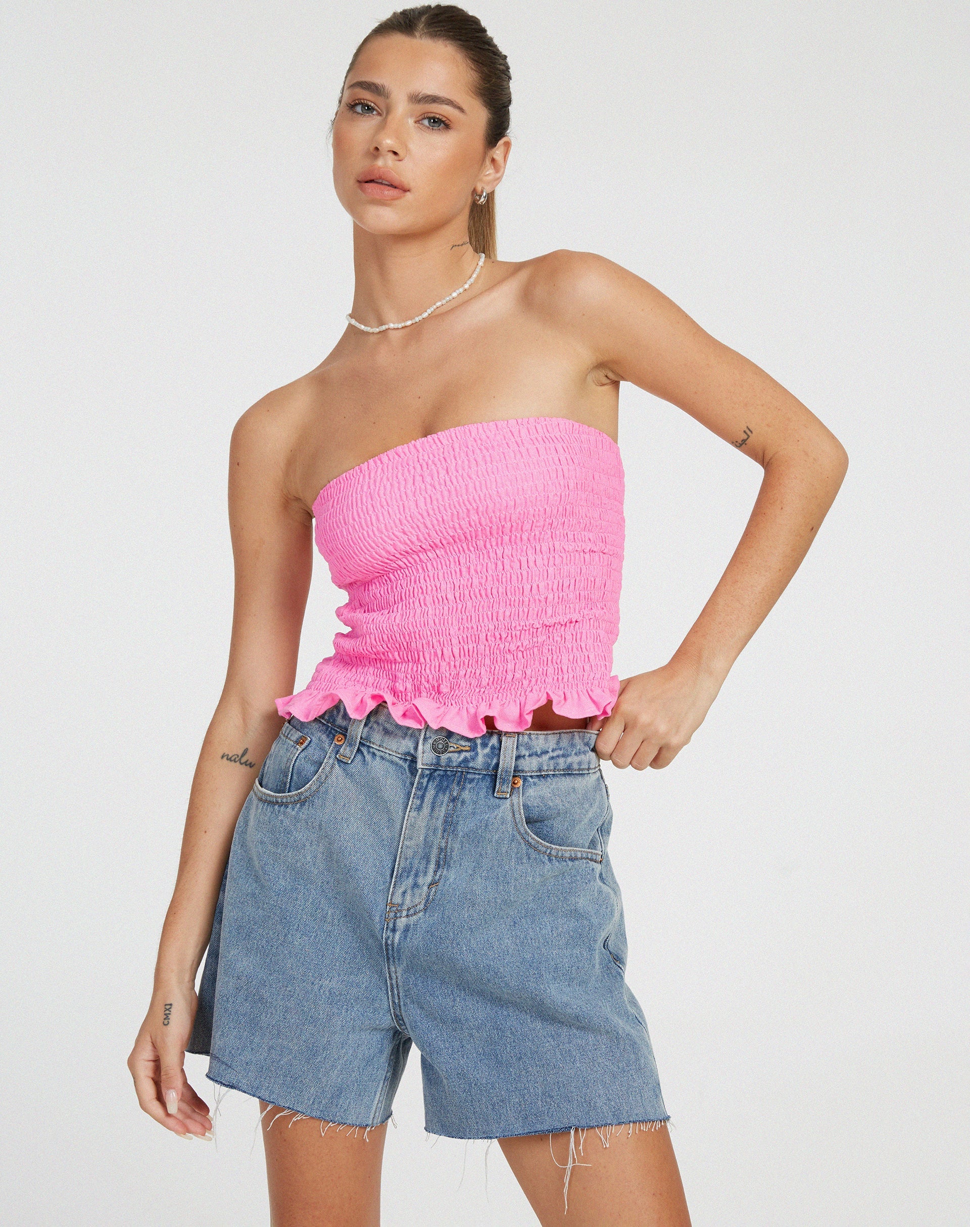 Afbeelding van Kiyo Bandeau Top in Bubblegum