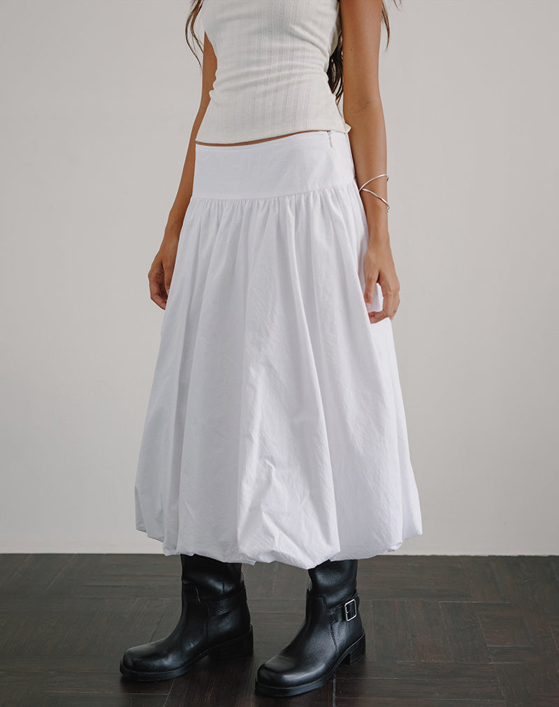 Afbeelding van Kiyono Maxi rok in popeline wit