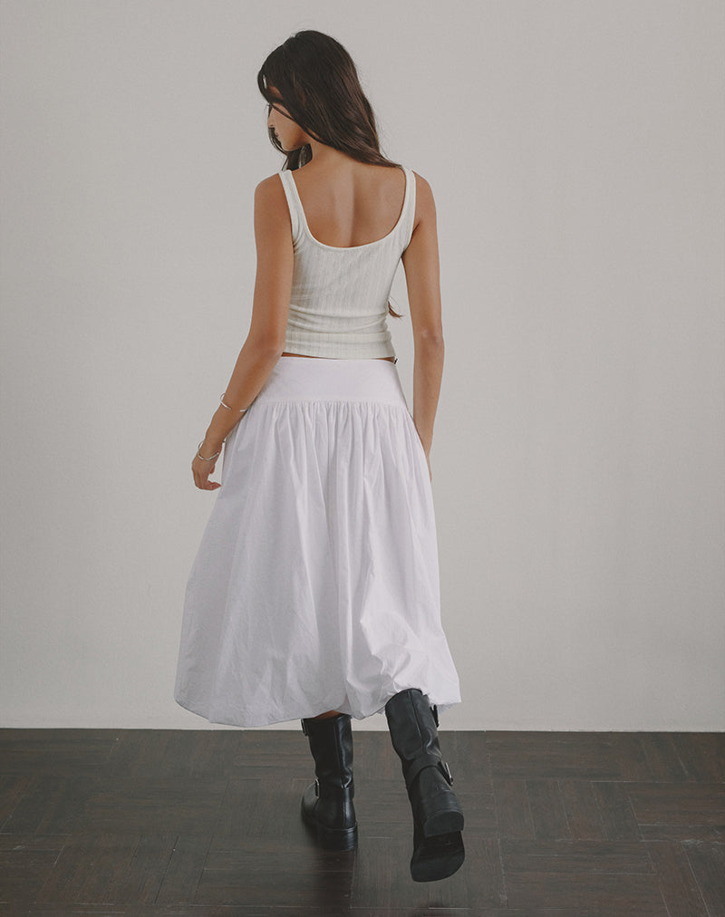 Afbeelding van Kiyono Maxi rok in popeline wit