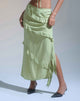 Afbeelding van Varena Low Rise Ruffle Maxi Skirt in Mint Sage