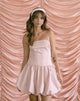 Afbeelding van Krayofa Puffball Mini Dress in Baby Pink