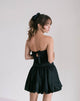 Afbeelding van Krayofa Puffball Mini Dress in Zwart