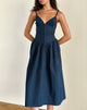 Afbeelding van Krista Maxi Dress in Poplin Navy