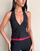 Afbeelding van Kubra Haltertop in Mesh Zwart en Rood