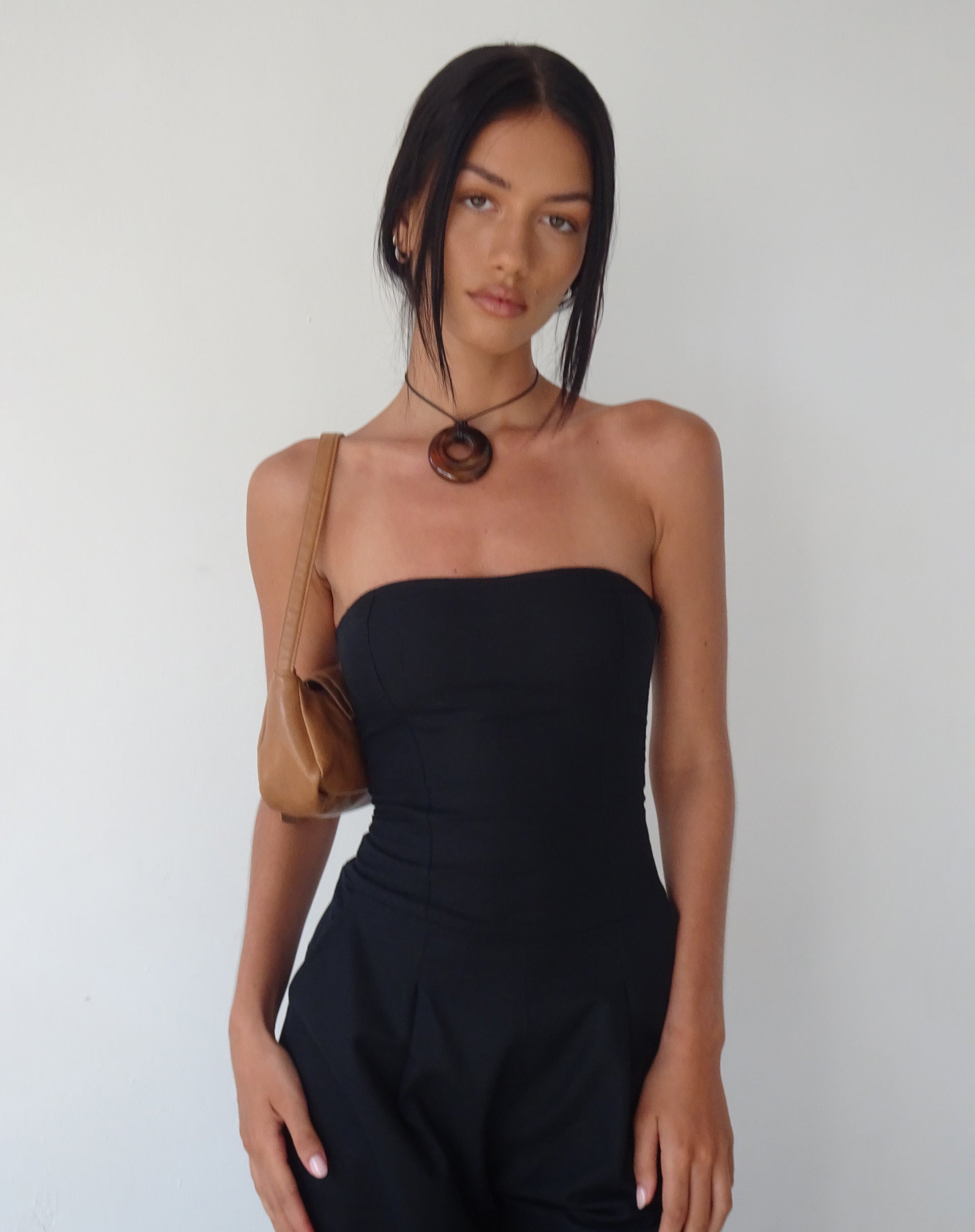 Afbeelding van MOTEL X JACQUIE Kyaria Bandeau Jumpsuit in Zwart