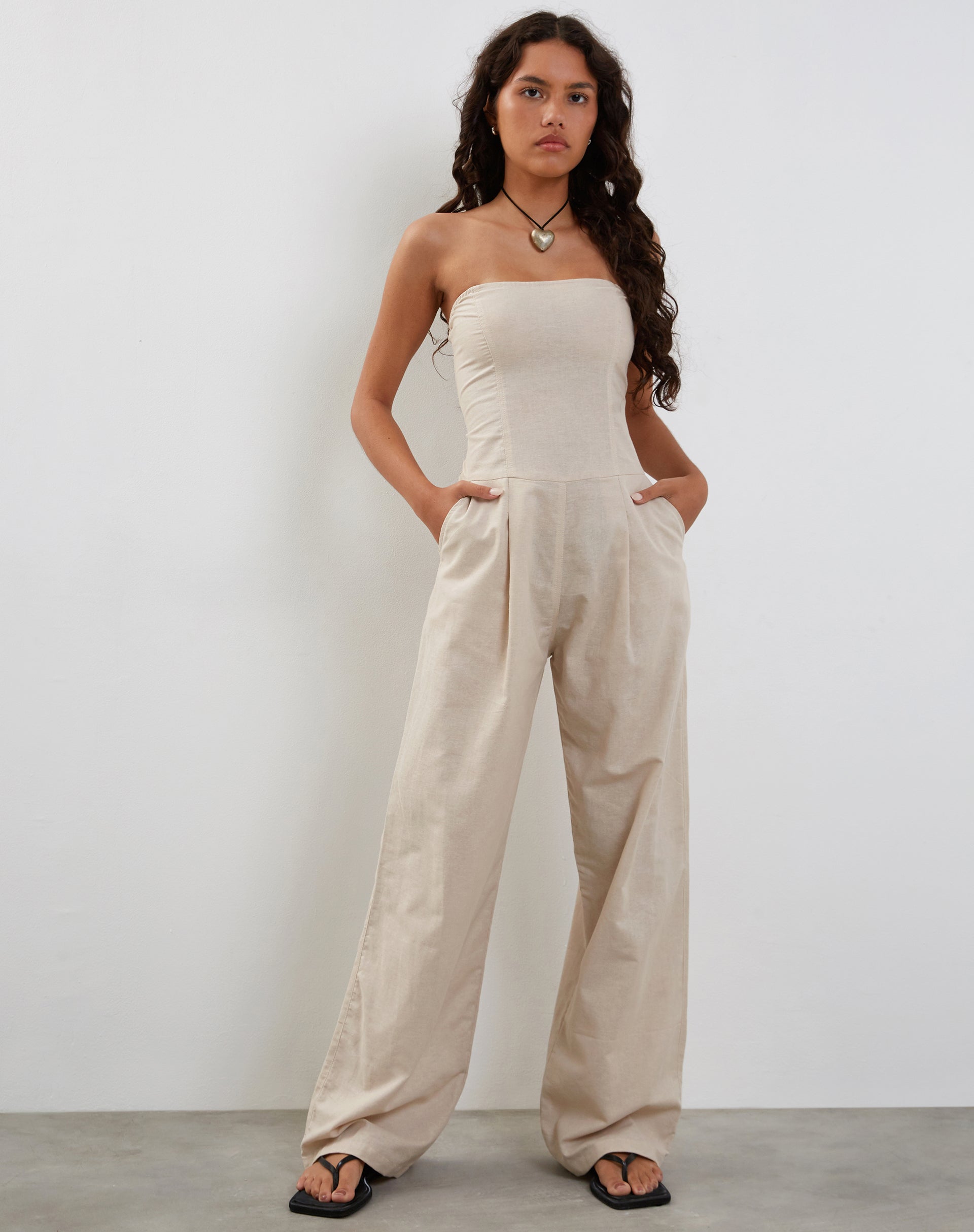 Afbeelding van Kyaria Bandeau Jumpsuit in Ecru