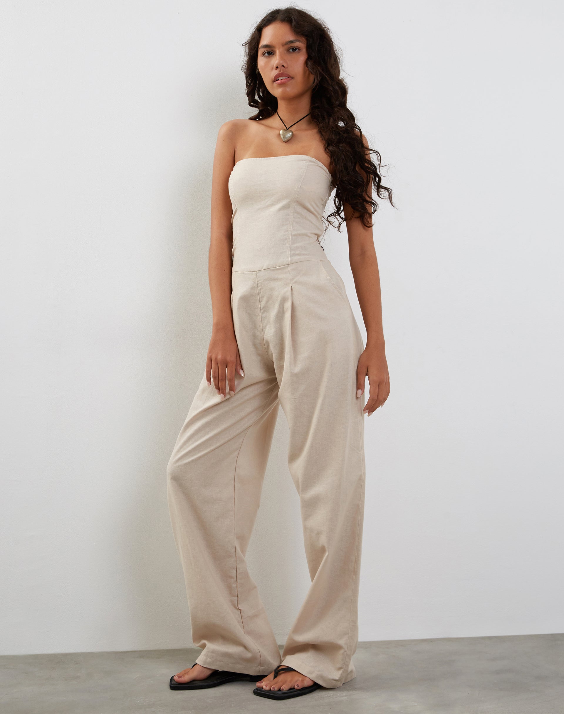 Afbeelding van Kyaria Bandeau Jumpsuit in Ecru