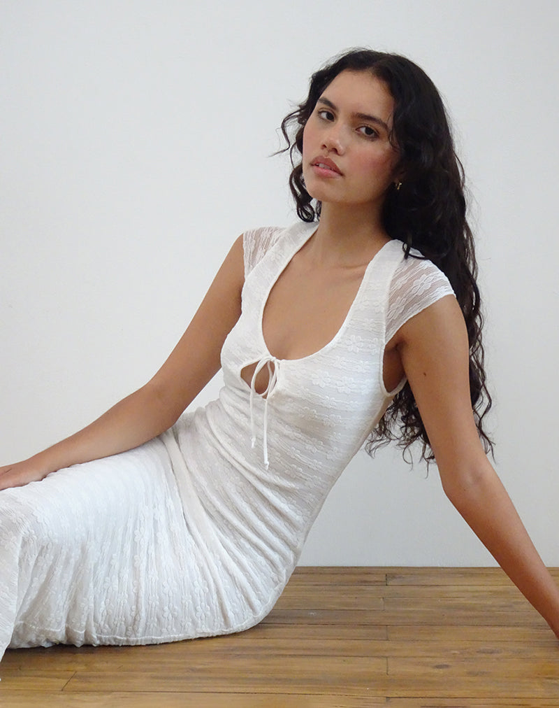 Afbeelding van Labuan Maxi Dress in Celosia Lace Wit