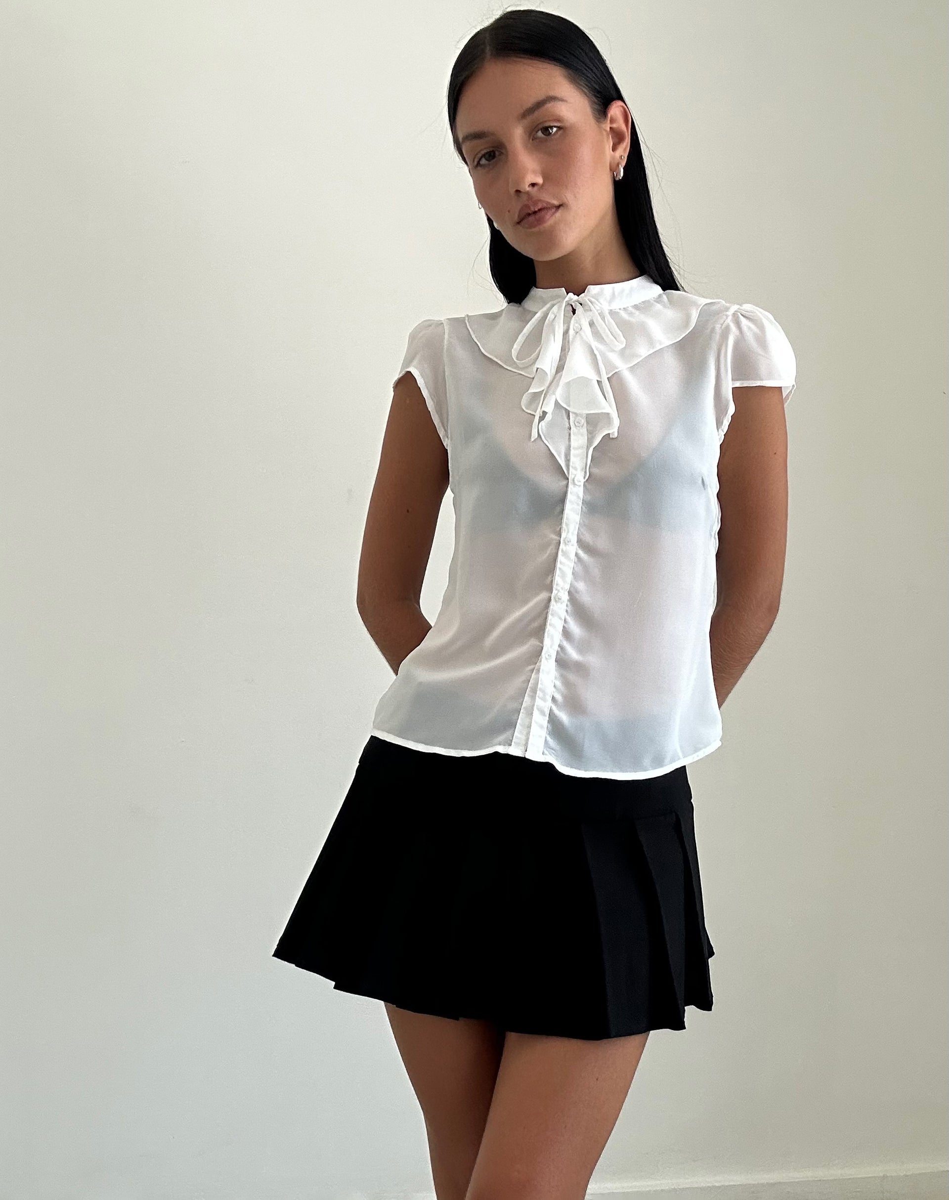 Afbeelding van Lada Blouse in Wit Chiffon