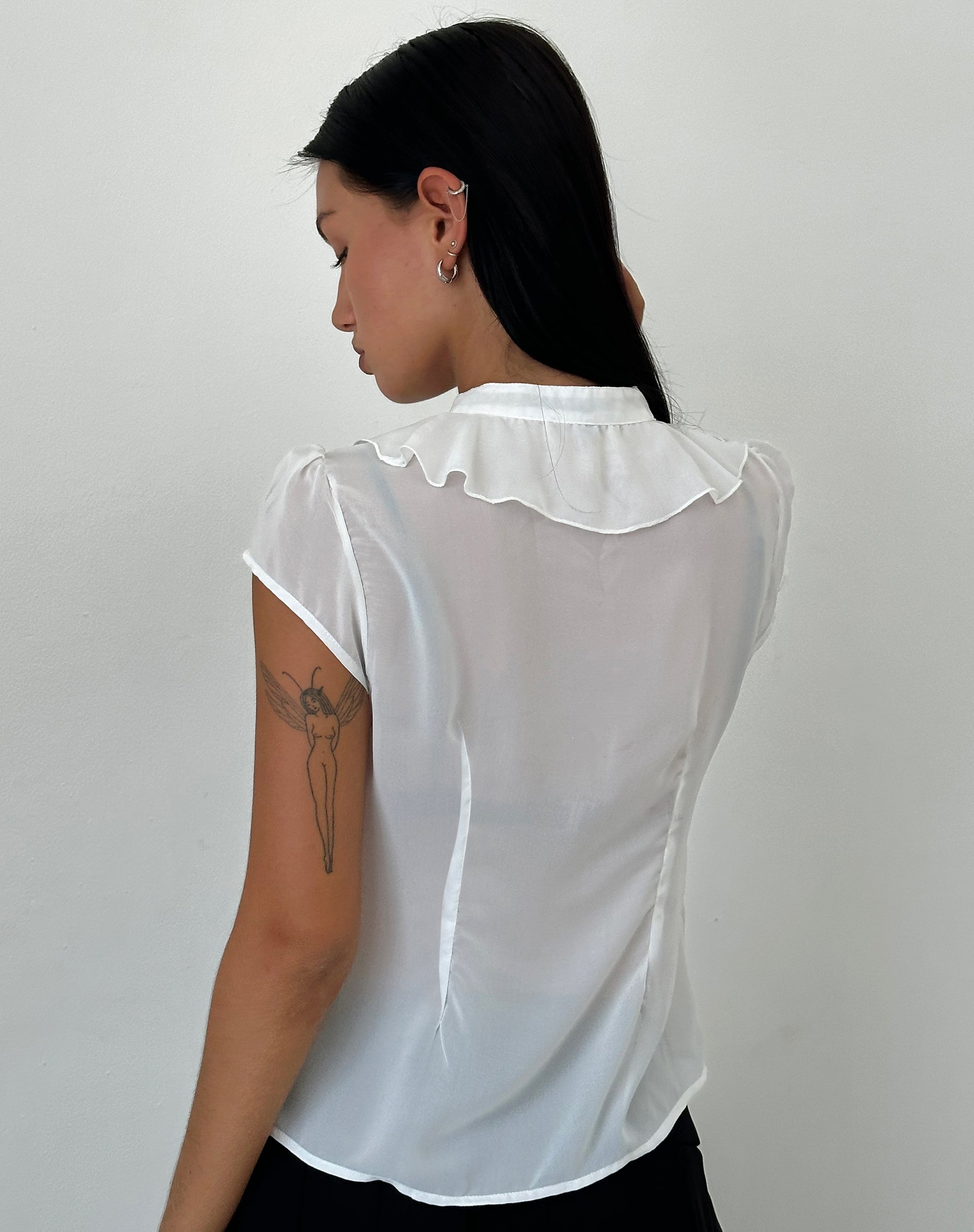 Afbeelding van Lada Blouse in Wit Chiffon