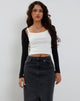 Afbeelding van Ladri Shrug Top in zwart lycra