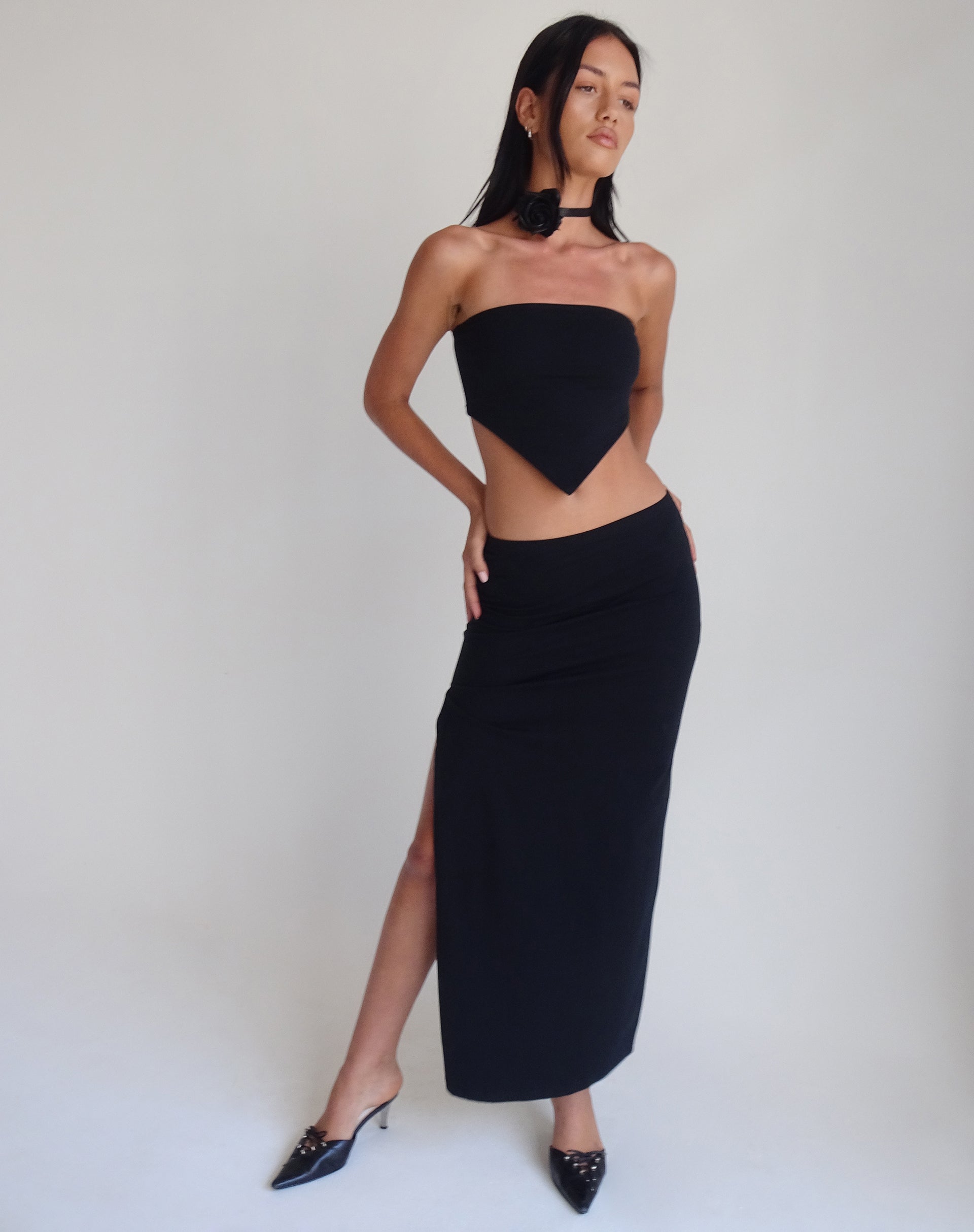 Afbeelding van Ladshe Bandeau Top in Lycra Zwart