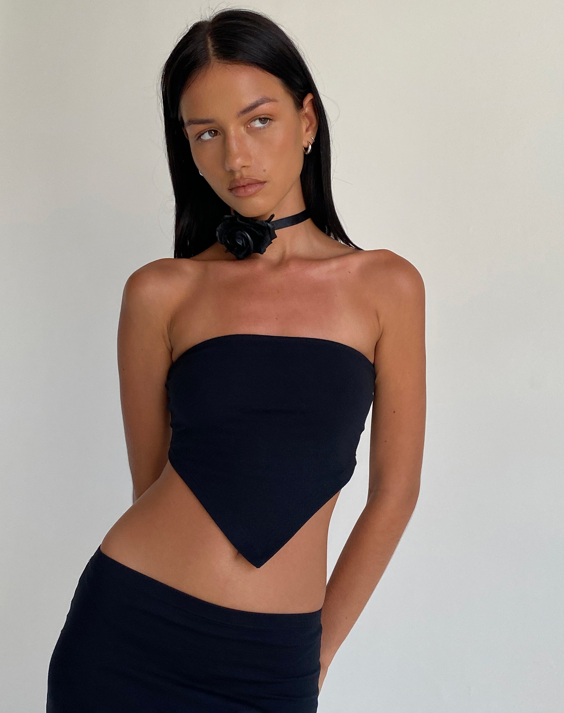Afbeelding van Ladshe Bandeau Top in Lycra Zwart