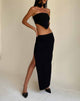 Afbeelding van Stusie Split Hem Maxi Rok in Zwart