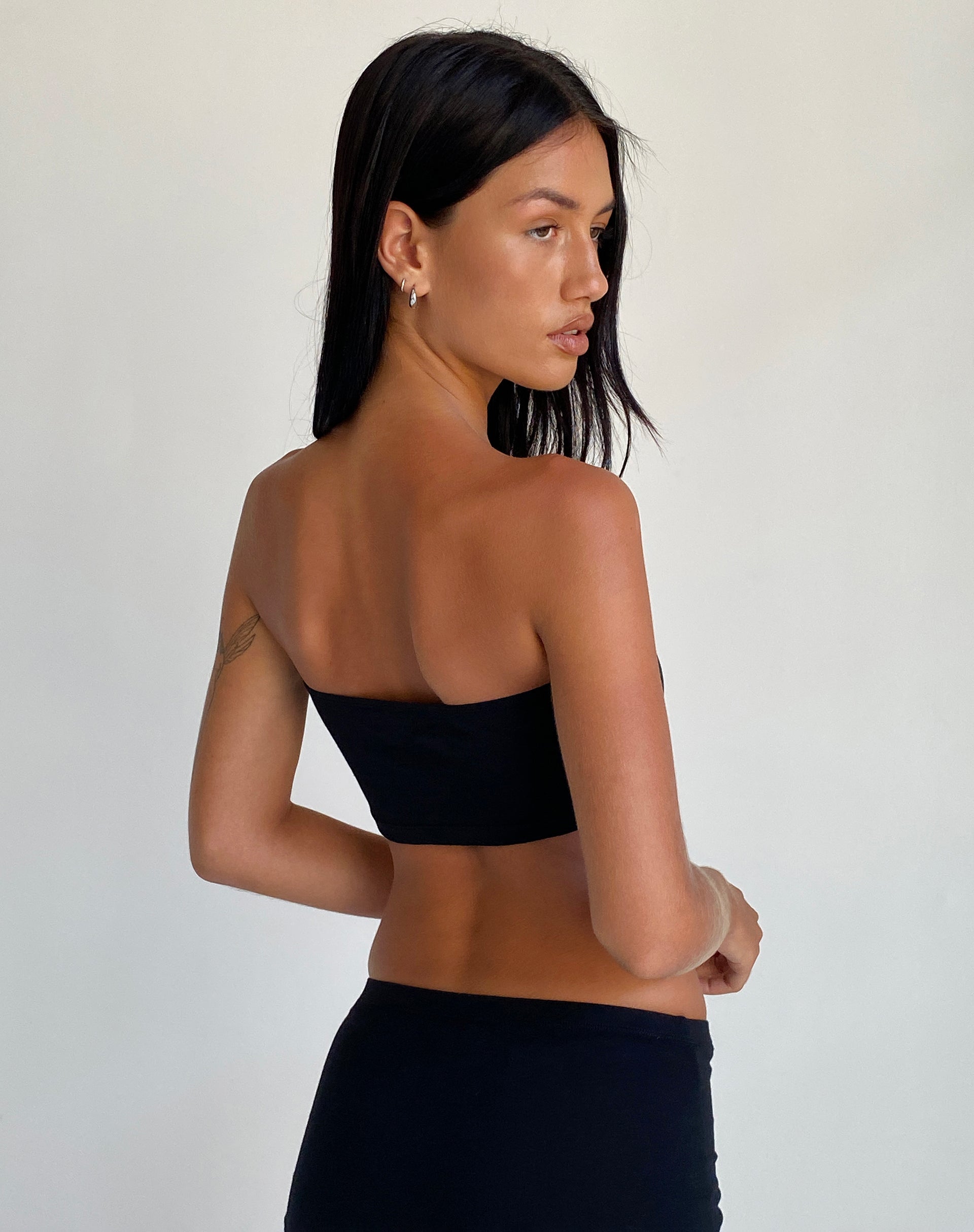 Afbeelding van Ladshe Bandeau Top in Lycra Zwart