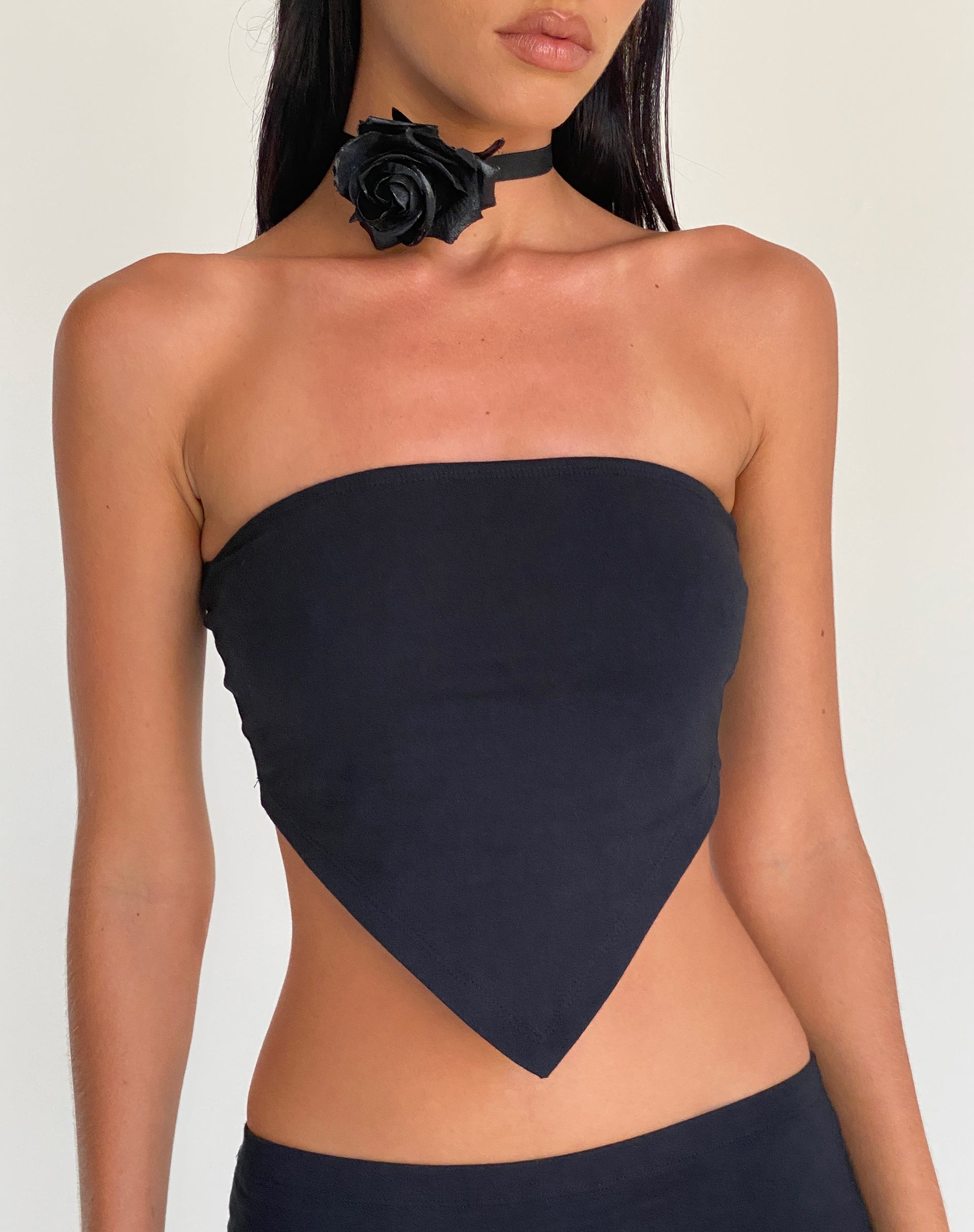 Afbeelding van Ladshe Bandeau Top in Lycra Zwart