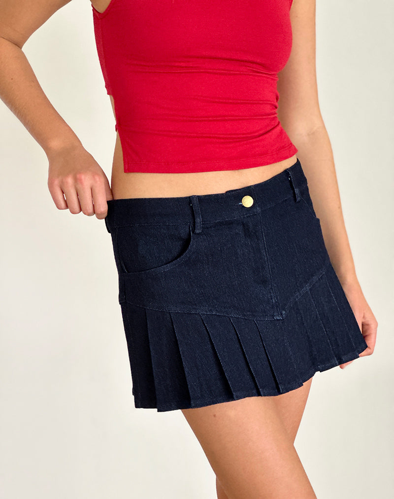 Afbeelding van Laduma minirok denim in indigo