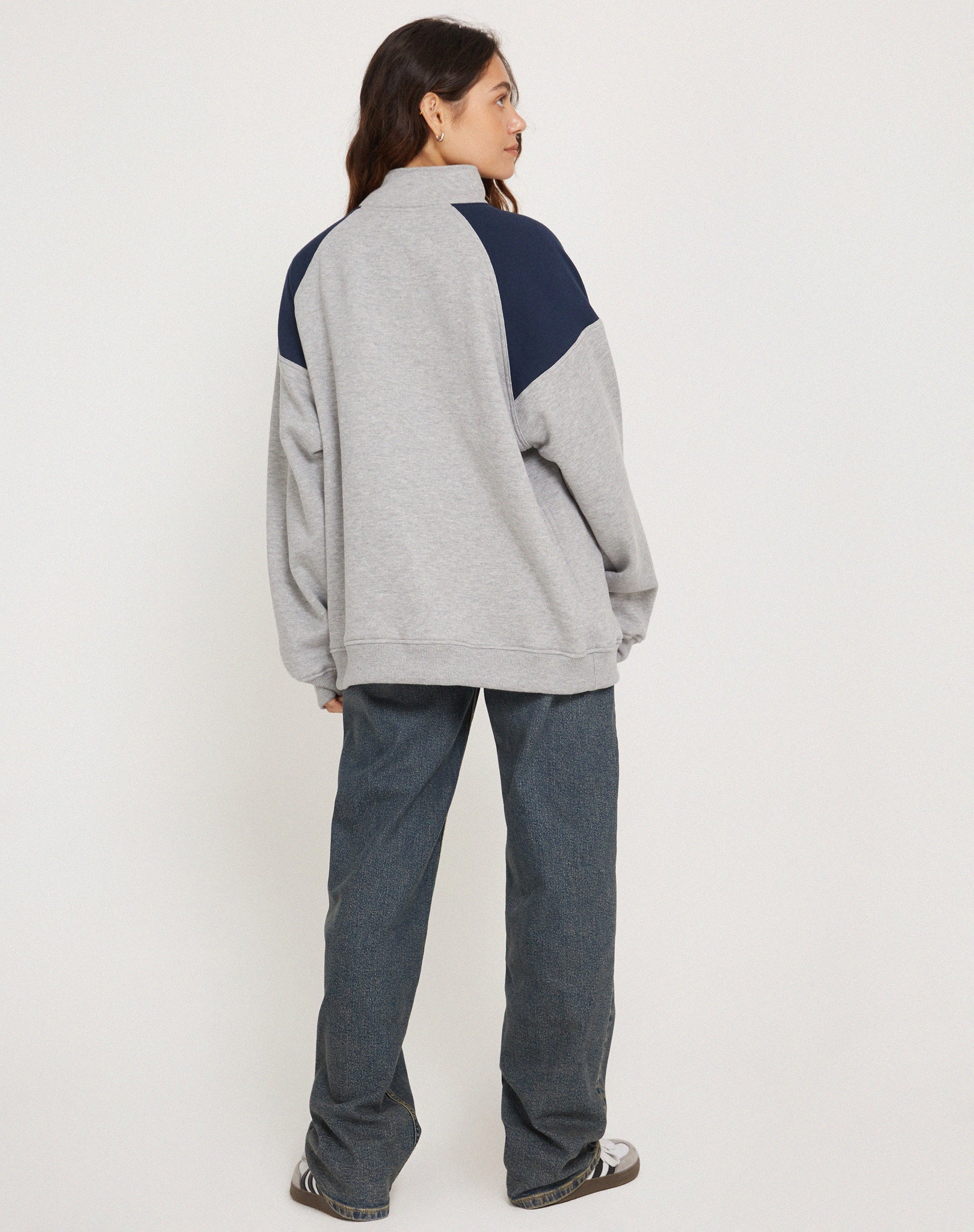 Afbeelding van Laksa Sweatshirt in Grijs en Marl Navy