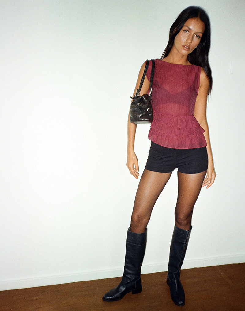 Afbeelding van Lamina Ongevoerde Blouse in Maroon