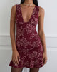 Afbeelding van Lanai mini-jurk in Outline Rose Maroon