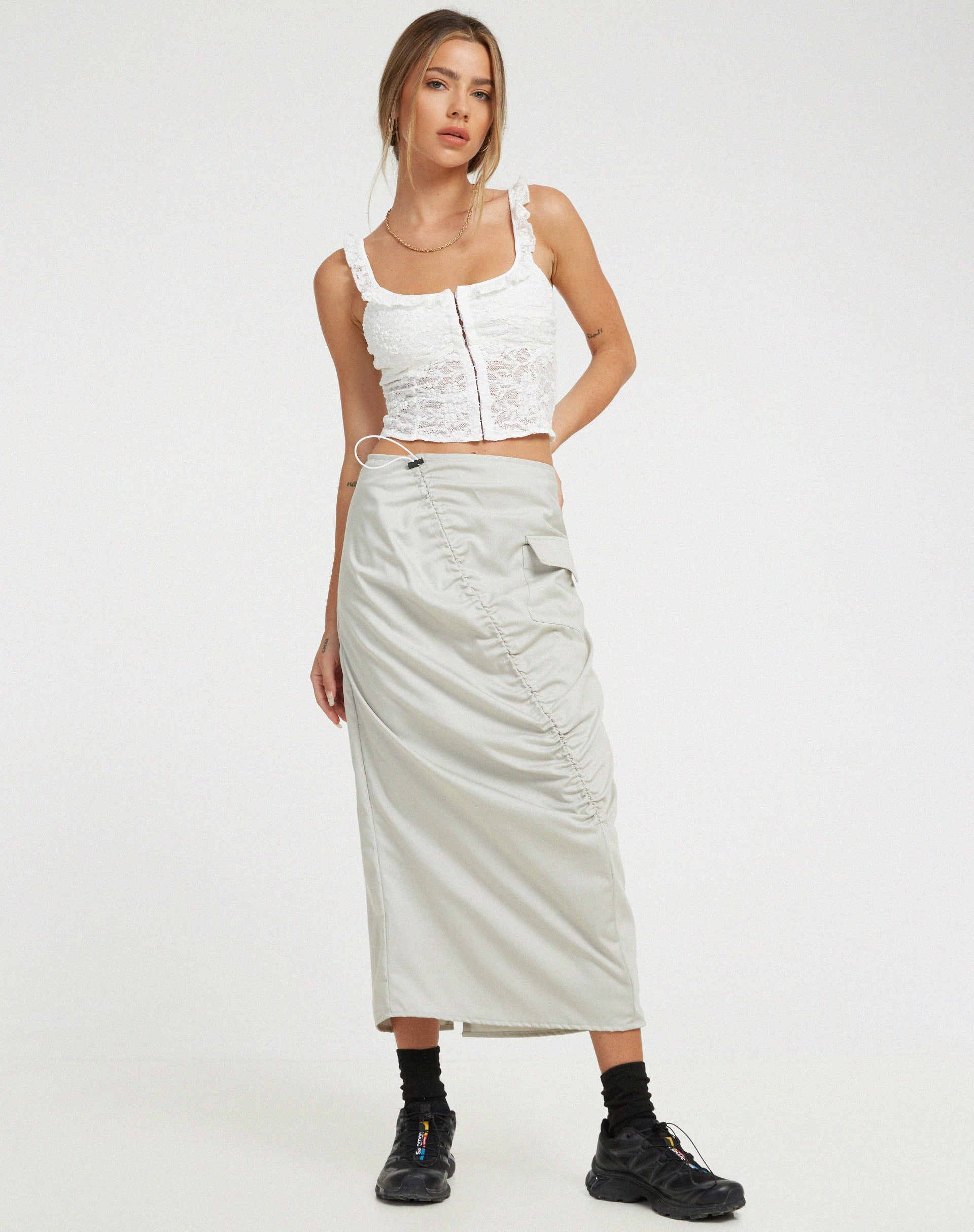 afbeelding van Laru Corset Top in Kant Ivoor