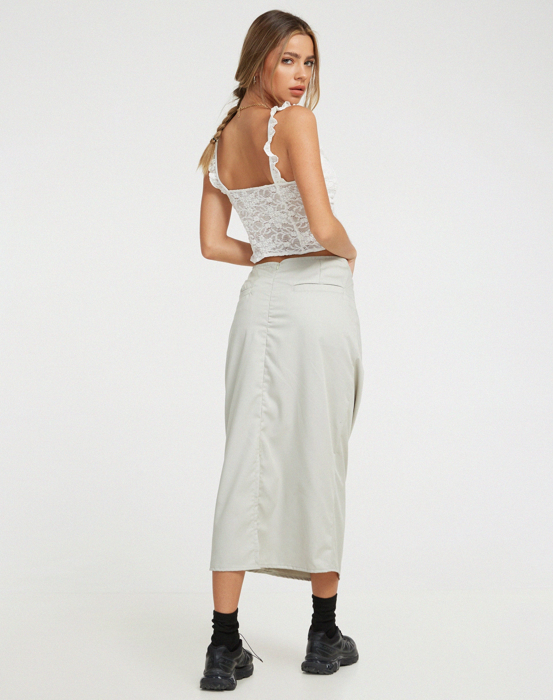 afbeelding van Laru Corset Top in Kant Ivoor