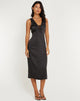 Afbeelding van Lasanda Midi Dress in Zwart