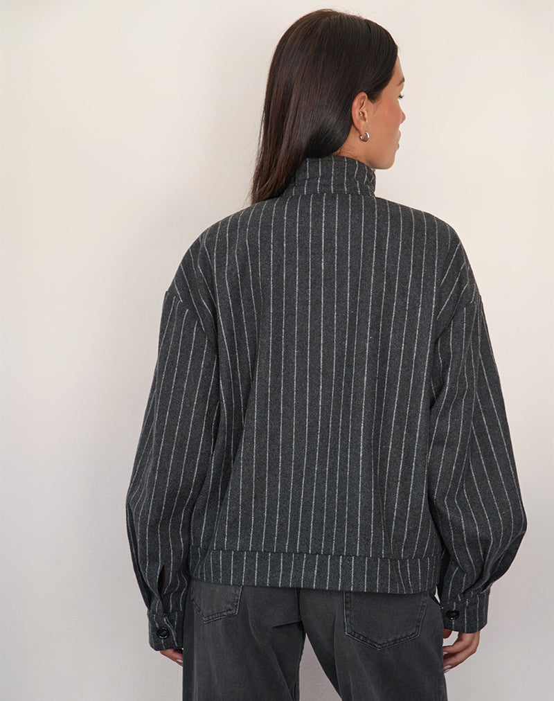 Afbeelding van Lastika Jas in Charcoal Pinstripe