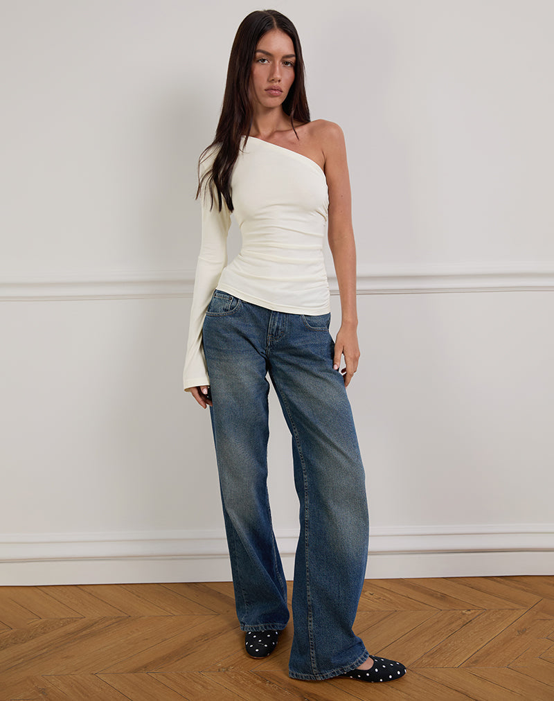 Afbeelding van Lasya Lange Mouw Top in Off White