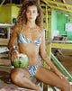 afbeelding van Laufey Bikinitop in Warped Zebra Blue