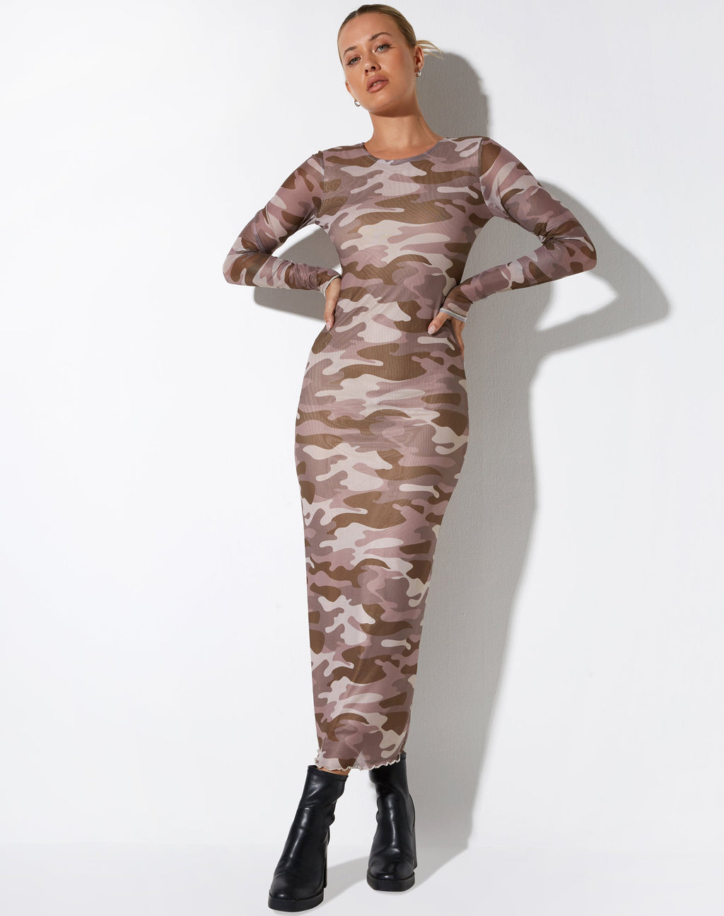Laura Midi jurk in Camo
