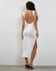 Afbeelding van Lauryn Rugloze Maxi jurk in Sheer Jersey Wit