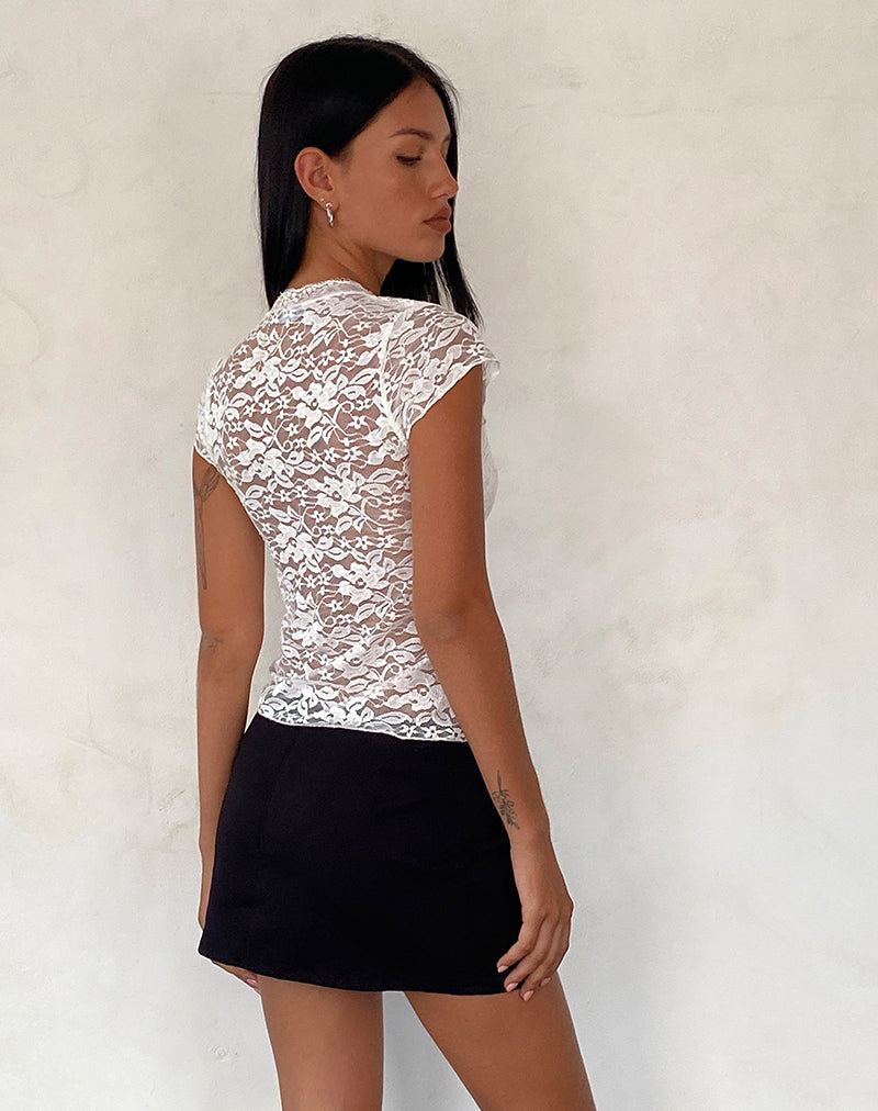 Afbeelding van Lavanya Vlinder Top in Kant Wit