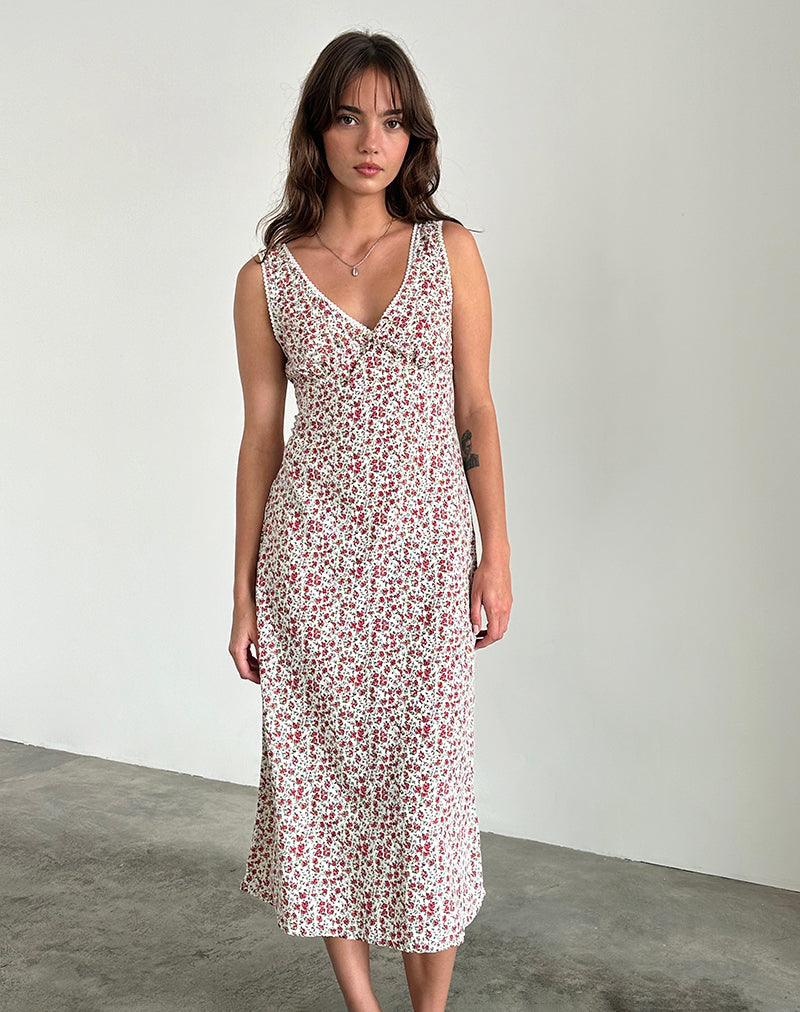 Afbeelding van Lavisha Midi Dress in Pretty Ditsy