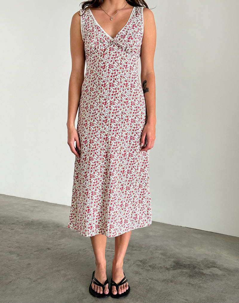 Afbeelding van Lavisha Midi Dress in Pretty Ditsy