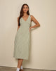 Afbeelding van Lavisha Midi Dress in Groen Ruitje