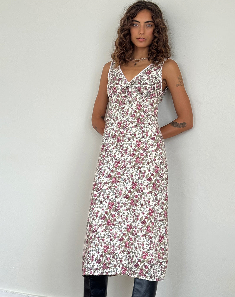 Lavisha Midi Dress in Vintage Bloom Ivoor