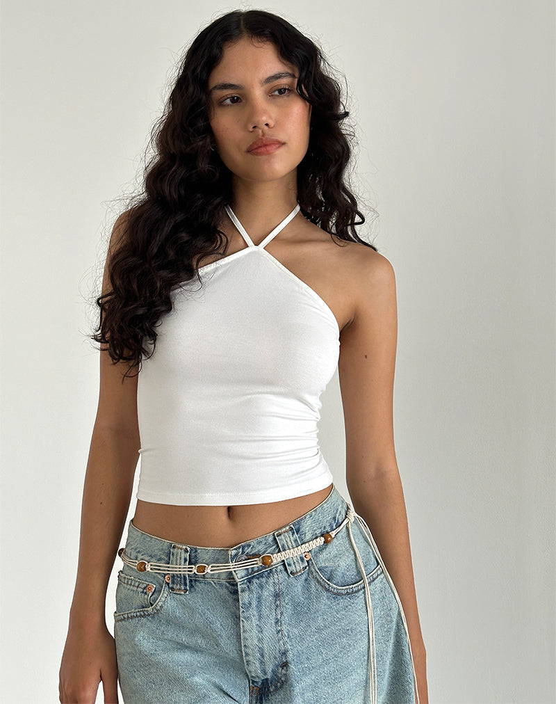 Layti Haltertop in Off White