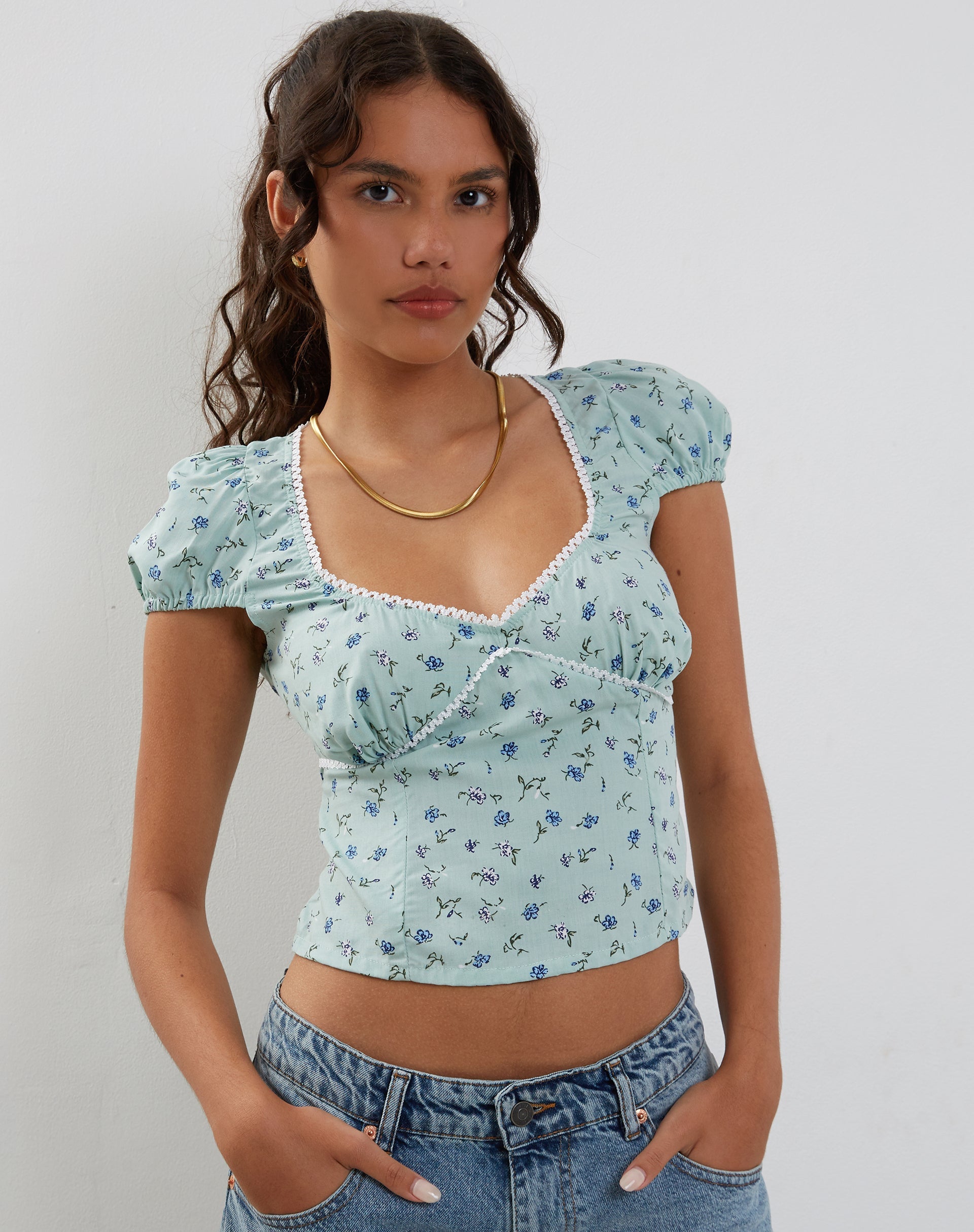 Afbeelding van Laz Top in Petal Green