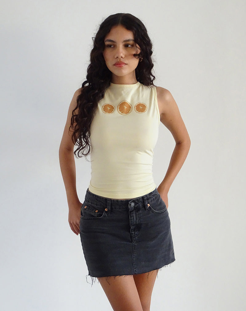 Afbeelding van Leen Tank Top in Buttermilk Oranges