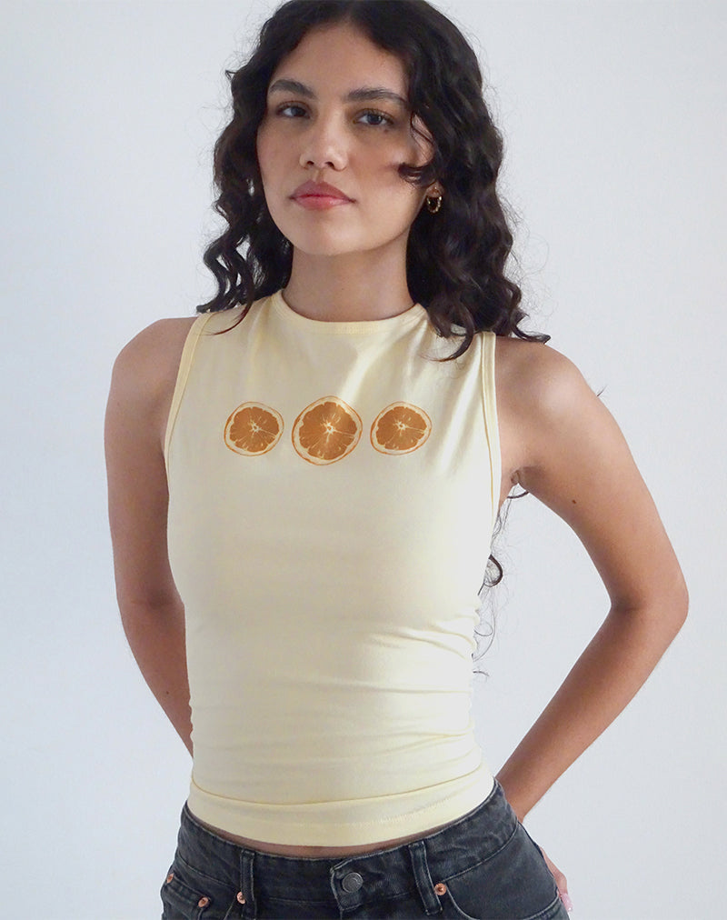 Afbeelding van Leen Tank Top in Buttermilk Oranges