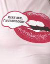 Roze met Kiss Me I'm Fab-grafiek