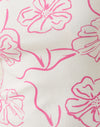 Wit met roze Hibiscus Doodle-print