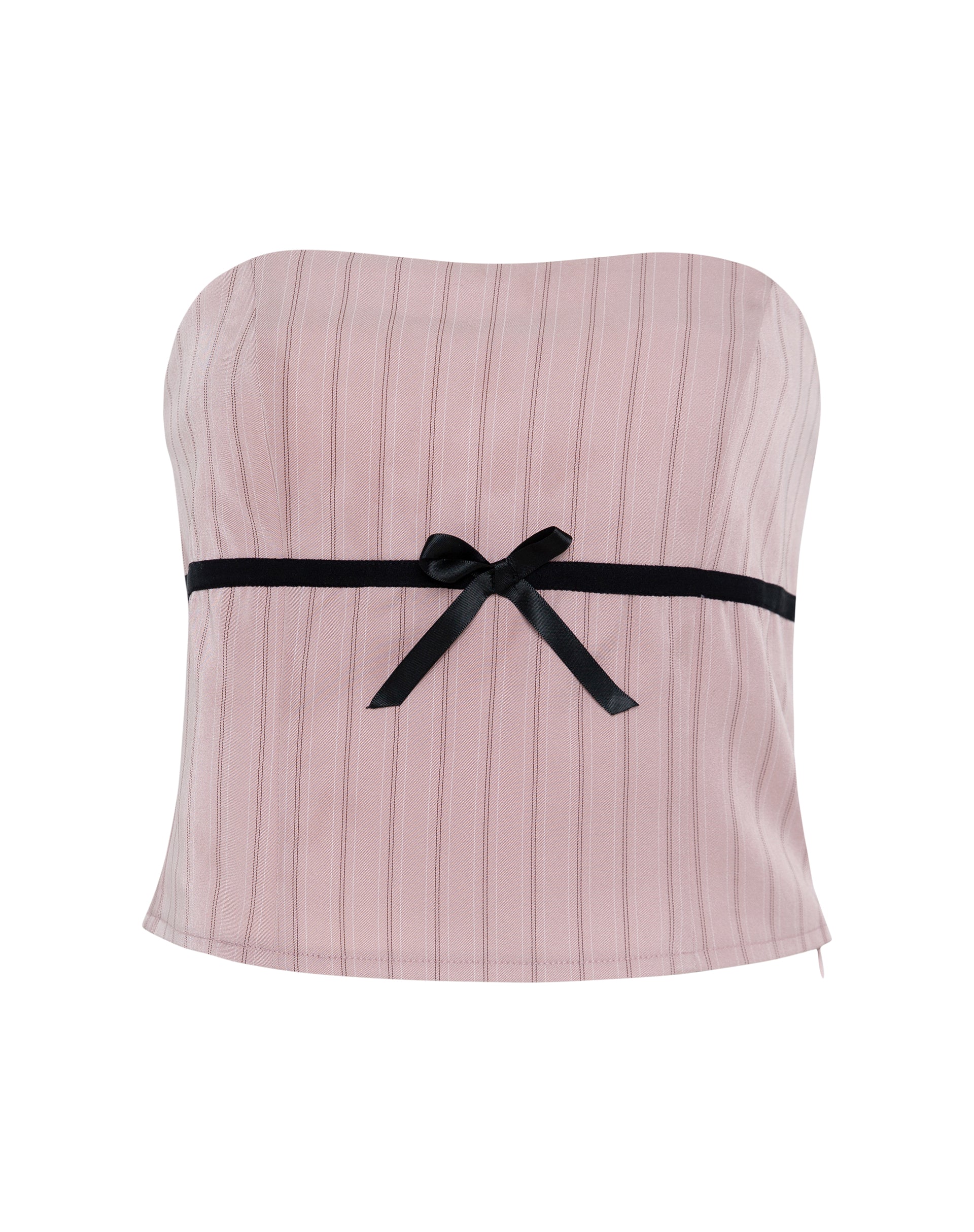 Afbeelding van Leggy Tube Top in Getailleerd Blush Pinstripe