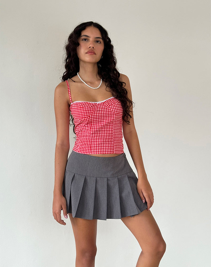 Afbeelding van Leif Cami Top in Rood Gingham
